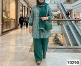 ست مانتو و شلوار سایز بزرگ نخ گرافیتی شاین دار از سایز ۴۸ تا ۵۸ موجوده