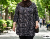 شومیز طرح پلنگی سایز بزرگ فریسایز از ۴۸تا ۵۲میخوره