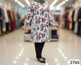 تونیک طرح دار کاملس سایز بزرگ فری سایز مناسب ۴۸ تا ۵۴میخوره