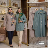 مانتو کتان نخ روس سایز بزرگ از سایز ۵۴ تا ۵۸ میخوره